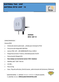 TAG de Control Vehicular UHF