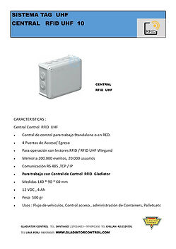 Central de control UHF 10